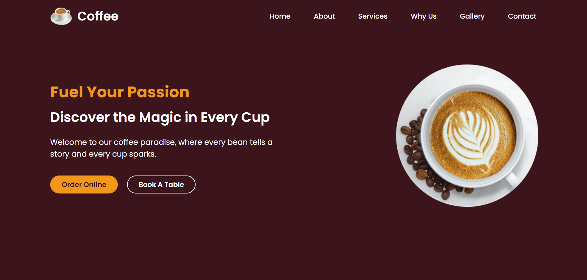 Coffee Shop Website